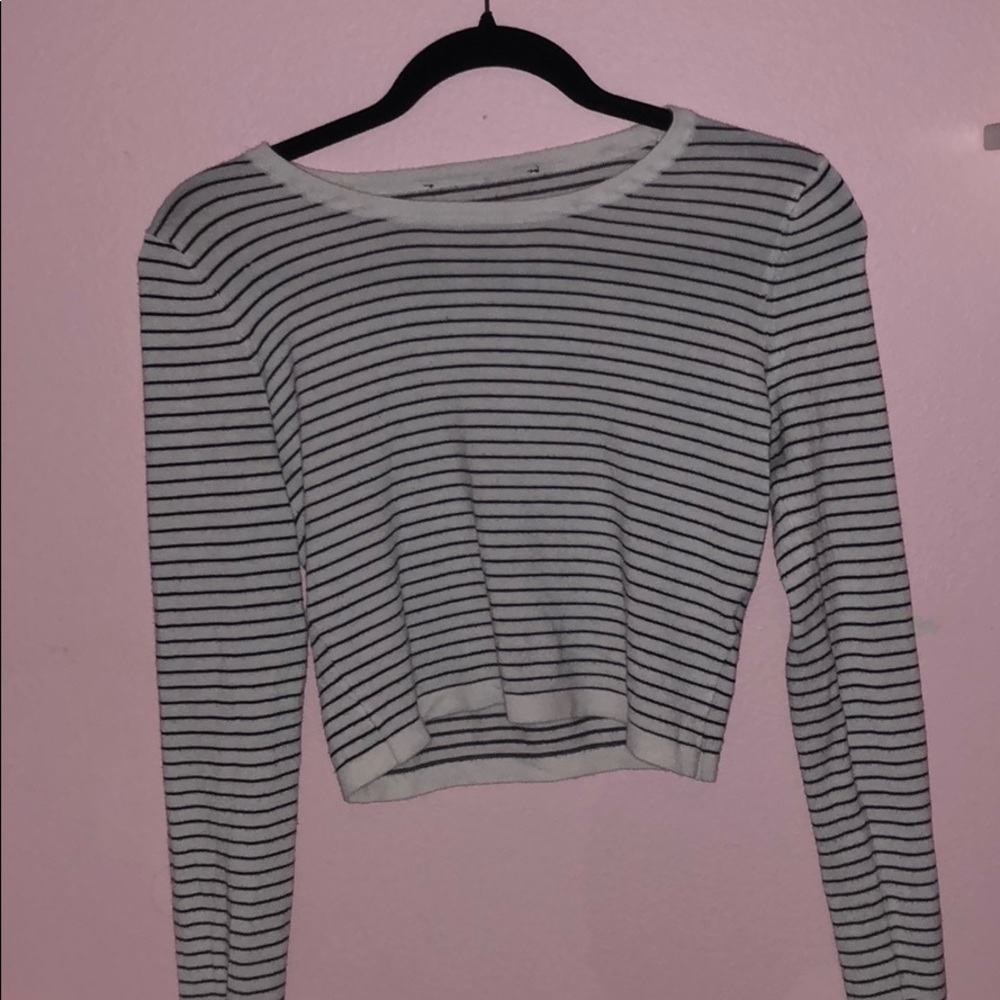 Black and white striped long sleeve